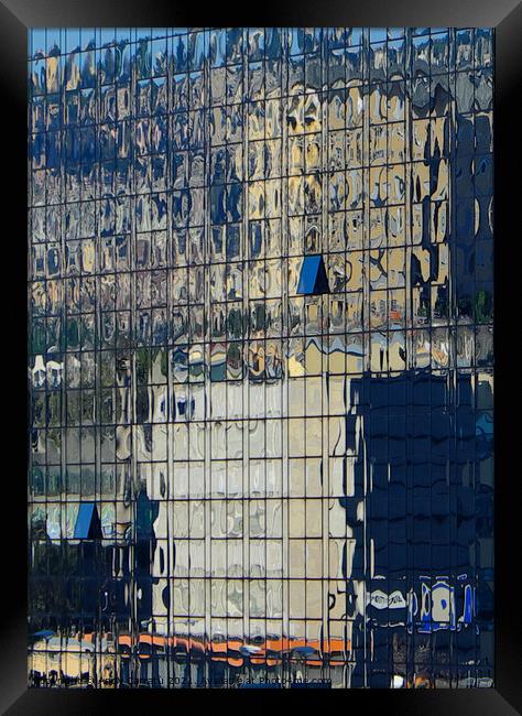 Mirror building of Novotel in Genoa Sampierdarena  Framed Print by Andy Huckleberry Williamson III