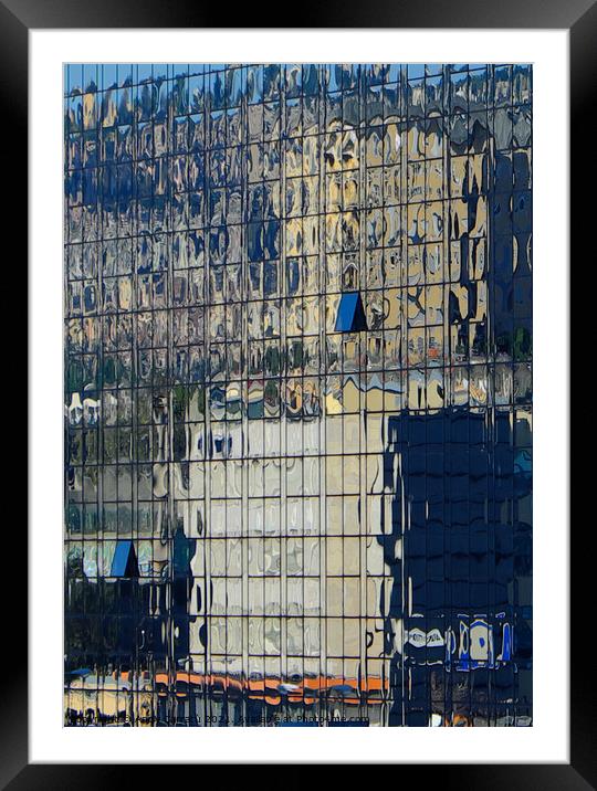 Mirror building of Novotel in Genoa Sampierdarena  Framed Mounted Print by Andy Huckleberry Williamson III