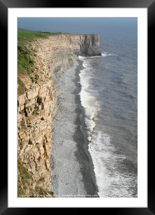 Clifftops  Framed Mounted Print by Glyn Evans