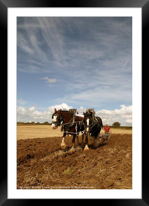 Working the land. Framed Mounted Print by Glyn Evans