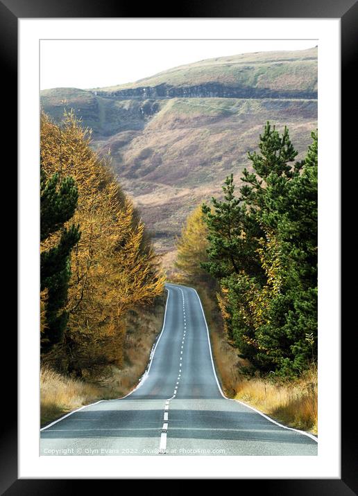 The Open Road Framed Mounted Print by Glyn Evans