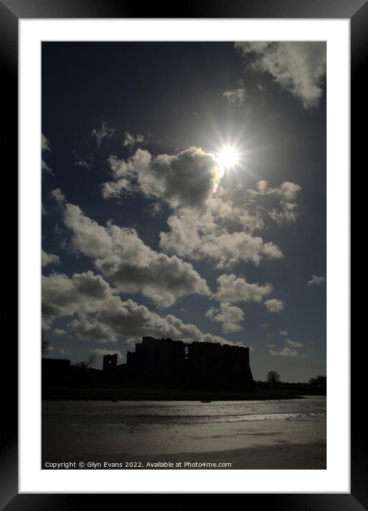 Carew Castle, Pembrokeshire. Framed Mounted Print by Glyn Evans