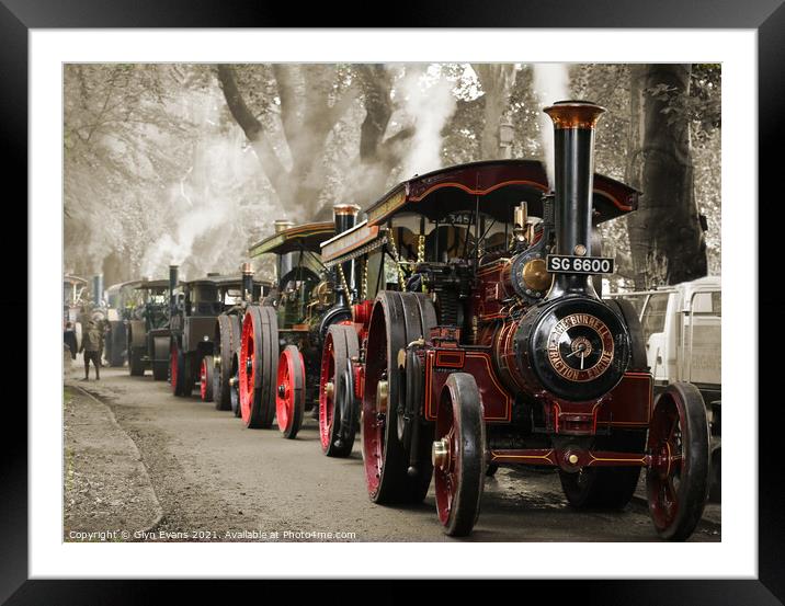  Traction Engine Parade Framed Mounted Print by Glyn Evans