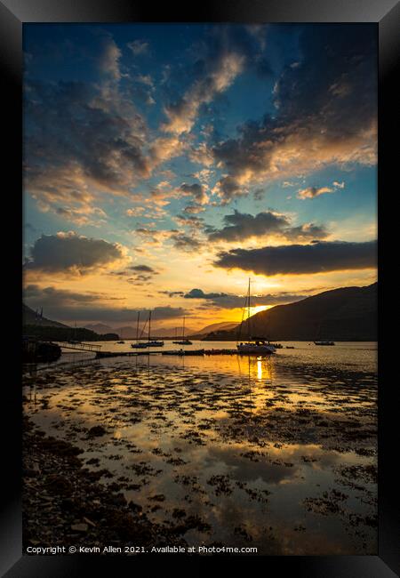 Loch Leven Scotland Sunset Framed Print by Kevin Allen