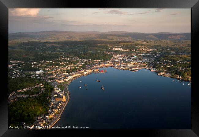 Oban from the air Framed Print by Kevin Allen