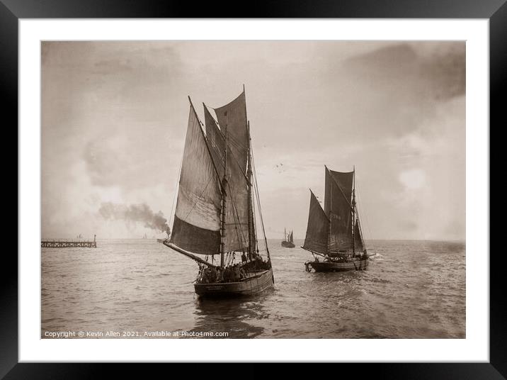 Sailing to the fishing grounds, ,from original vin Framed Mounted Print by Kevin Allen