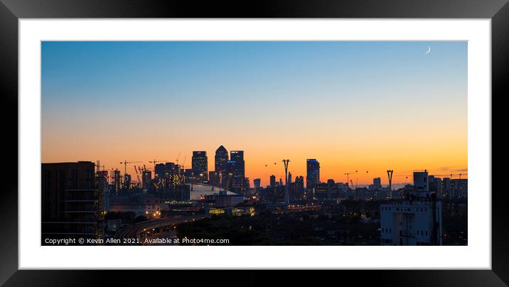 Silhoutte sunset view  Framed Mounted Print by Kevin Allen