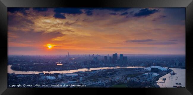 Sunset over London Framed Print by Kevin Allen