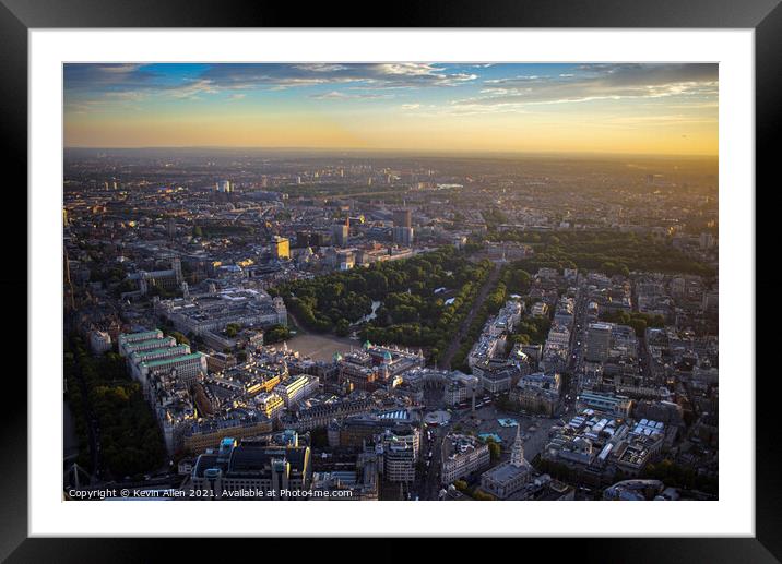 London, St. James park and Buckingham Oakace Framed Mounted Print by Kevin Allen