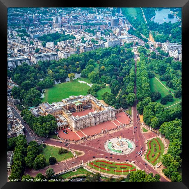Aerial view of Buckingham Palace Framed Print by Kevin Allen
