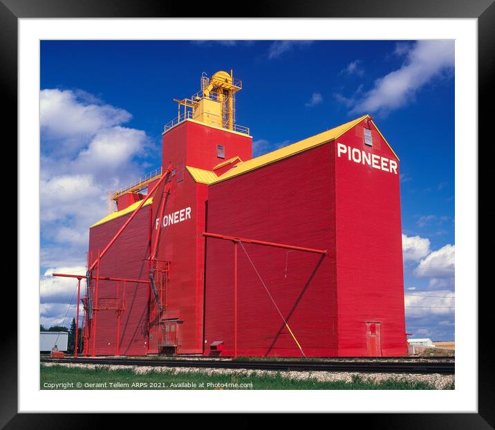Grain elevator, Saskatchewan, Canada Framed Mounted Print by Geraint Tellem ARPS