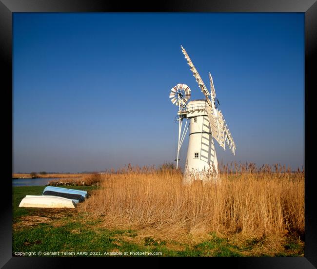 Thurne Mill, Norfolk Broads, UK Framed Print by Geraint Tellem ARPS