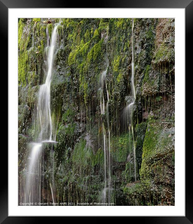 Sgwd Isaf Clun Gwyn waterfall, Ystradfellte, Brecon Beacons Wales Framed Mounted Print by Geraint Tellem ARPS