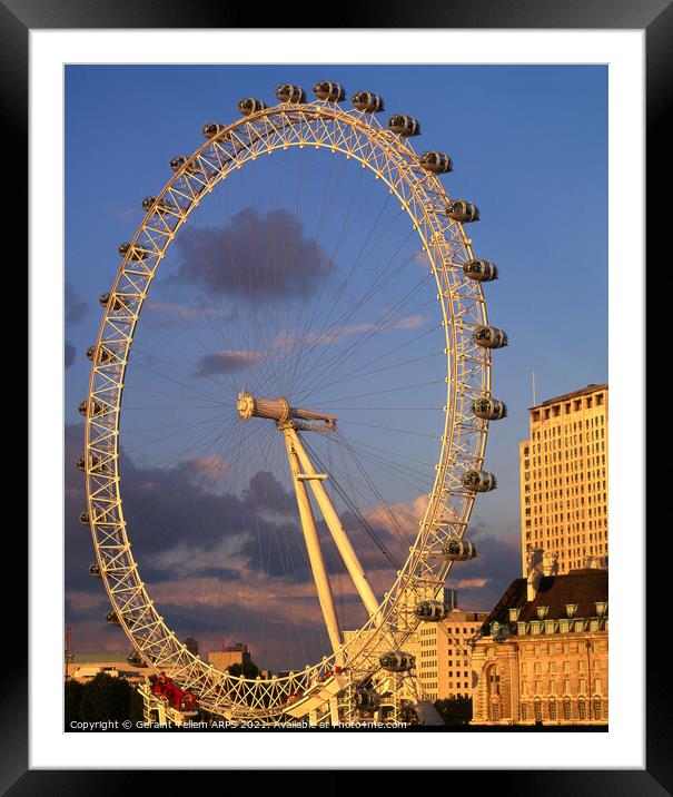 London Eye, London, England, UK Framed Mounted Print by Geraint Tellem ARPS
