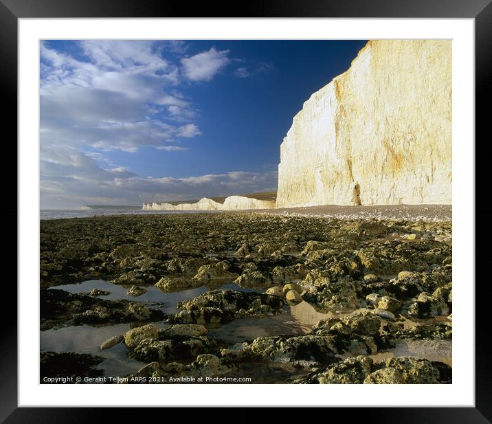 Seven Sisters from Birling Gap, East Sussex, England, UK Framed Mounted Print by Geraint Tellem ARPS
