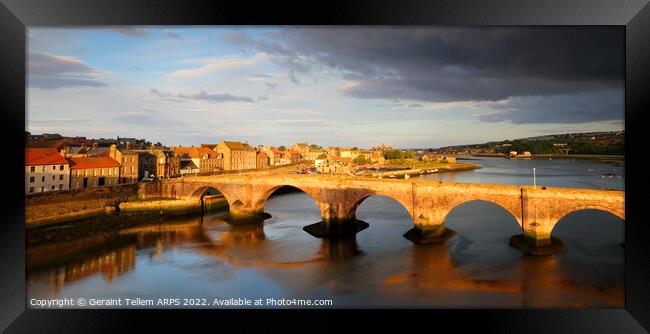 Old Bridge, Berwick-upon Tweed, Northumberland, UK Framed Print by Geraint Tellem ARPS