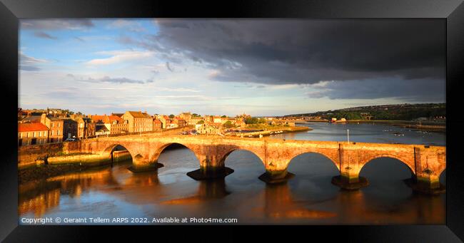Old Bridge, Berwick-upon Tweed, Northumberland, UK Framed Print by Geraint Tellem ARPS
