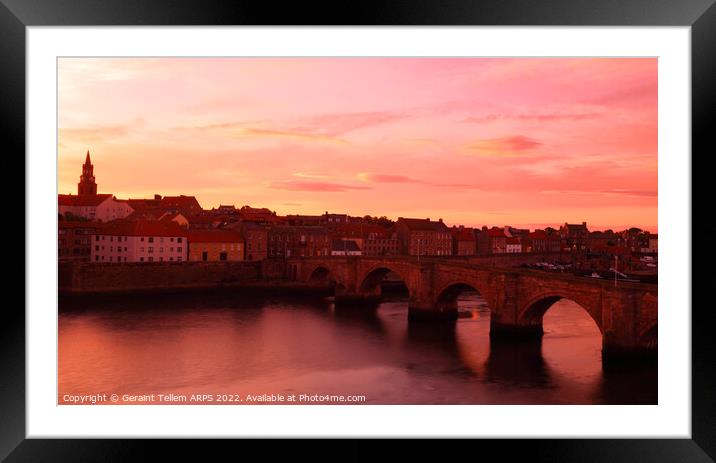 Old Bridge, Berwick-upon Tweed, Northumberland, UK Framed Mounted Print by Geraint Tellem ARPS