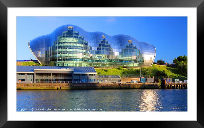 Sage Gateshead and River Tyne, England UK Framed Mounted Print by Geraint Tellem ARPS