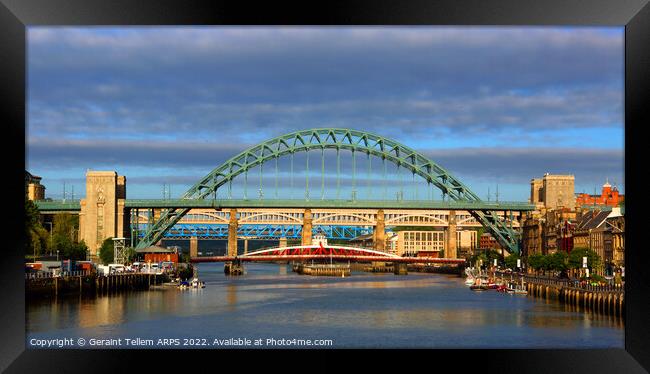Newcastle upon Tyne early summer's morning, England, UK Framed Print by Geraint Tellem ARPS