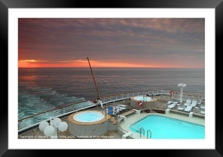 Midnight sun off coast of Northern Norway Framed Mounted Print by Geraint Tellem ARPS