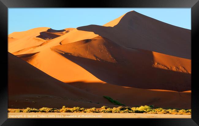 Sand dunes, Sossusvlei, Namibia, Africa Framed Print by Geraint Tellem ARPS