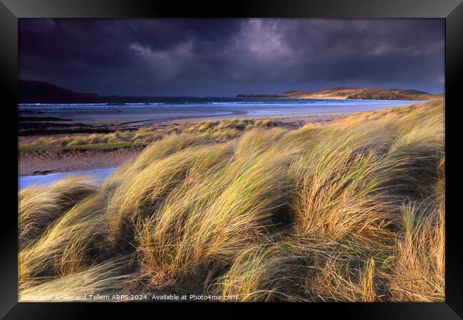 Balnakeil beach, near Durness, Sutherland, northern Scotland Framed Print by Geraint Tellem ARPS