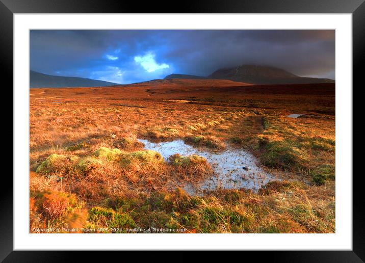 Moorland and mountain, Sutherland, Northern Scotland UK Framed Mounted Print by Geraint Tellem ARPS