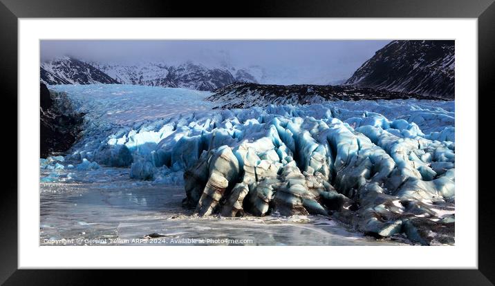 Fjallsarlon glacier, southern Iceland Framed Mounted Print by Geraint Tellem ARPS