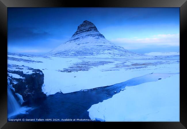 Mount Kirkjufell, Snafellsnes Peninsula, Western Iceland Framed Print by Geraint Tellem ARPS