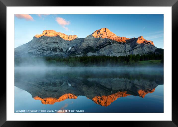 Morning, Wedge Pond, Kananaskis, Alberta Framed Mounted Print by Geraint Tellem ARPS