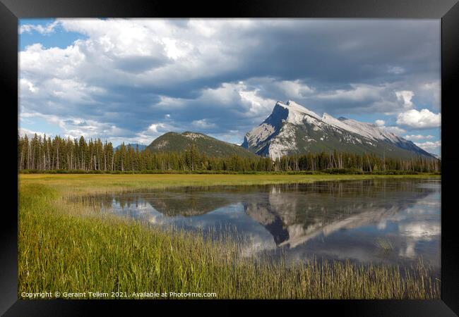 Mt. Rundle and Vermillion Lakes, Rocky Mountains,  Framed Print by Geraint Tellem ARPS