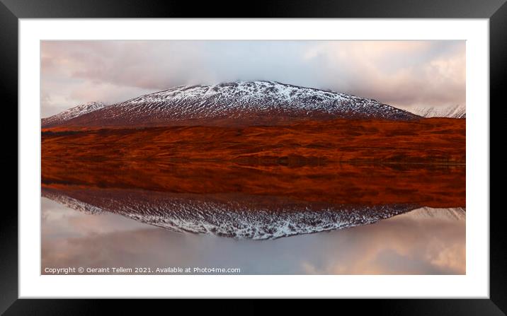 Loch Tullua, Black Mount, Highland, Scotland Framed Mounted Print by Geraint Tellem ARPS