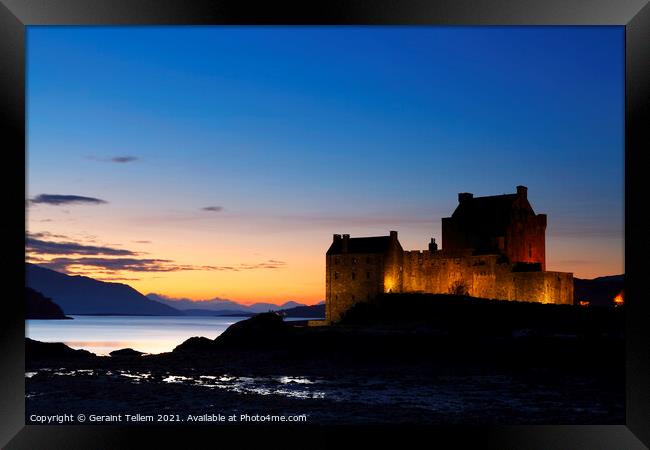 Eilean Donan Castle, Loch Duich, Highland, Scotland, UK Framed Print by Geraint Tellem ARPS