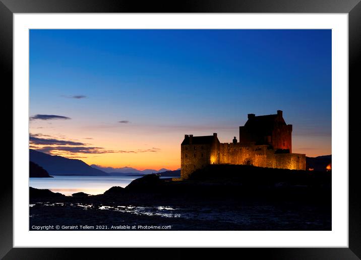 Eilean Donan Castle, Loch Duich, Highland, Scotland, UK Framed Mounted Print by Geraint Tellem ARPS