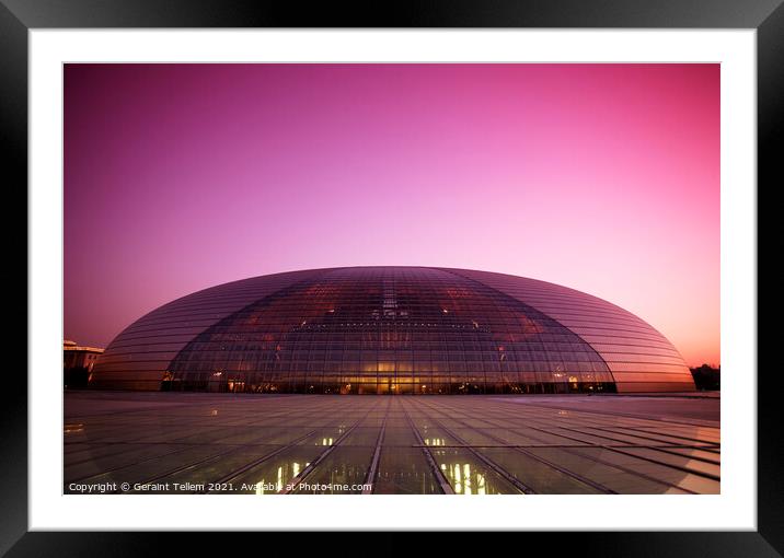 National Centre for the Performing Arts, Beijing, China Framed Mounted Print by Geraint Tellem ARPS