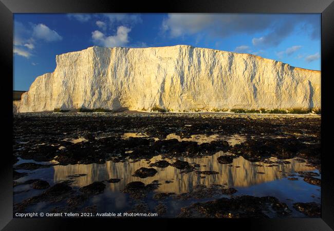Seven Sisters cliffs near Birling Gap, East Sussex, England, UK Framed Print by Geraint Tellem ARPS