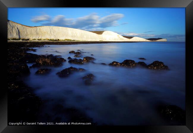 Seven Sisters and Birling Gap, East Sussex, England, UK Framed Print by Geraint Tellem ARPS