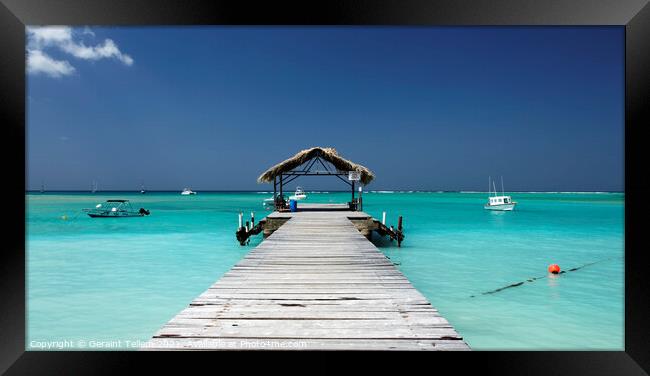 Pigeon Point pier, Tobago, Caribbean Framed Print by Geraint Tellem ARPS