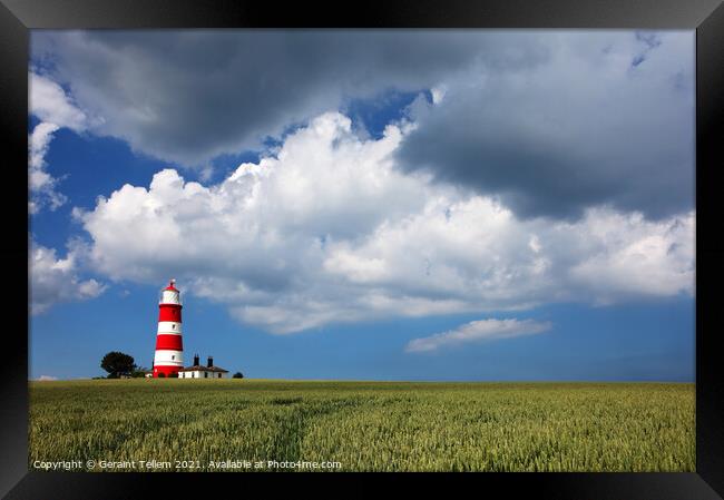 Happisburgh Lighthouse, Norfolk, UK Framed Print by Geraint Tellem ARPS