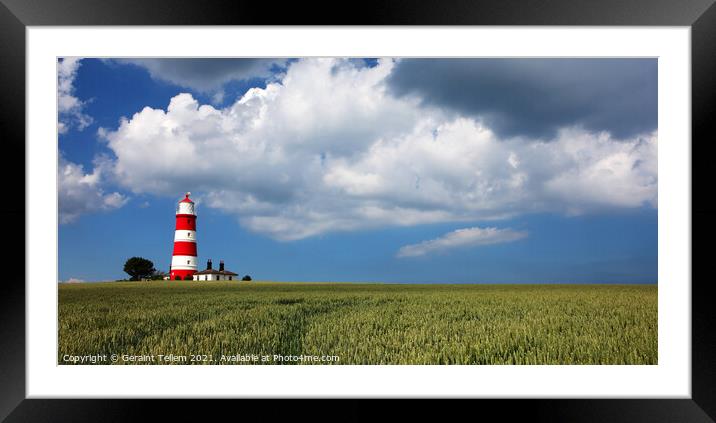 Happisburgh Lighthouse, Norfolk, UK Framed Mounted Print by Geraint Tellem ARPS