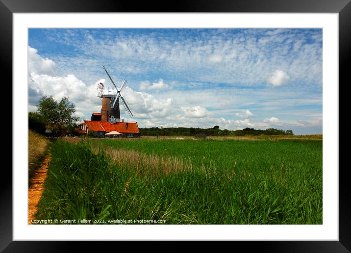 Cley Windmill, Cley-next-the-Sea, Norfolk, England, UK Framed Mounted Print by Geraint Tellem ARPS