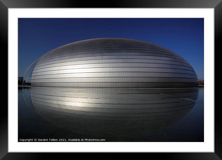 National Centre for The Performing Arts, Beijing, China Framed Mounted Print by Geraint Tellem ARPS