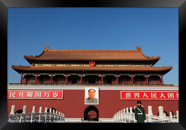 Meridian Gate, Forbidden City, Beijing, China Framed Print by Geraint Tellem ARPS