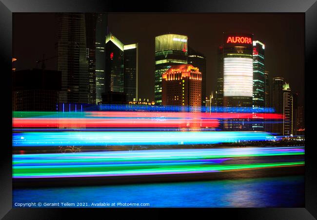 Central Shanghai and Huangpu River Framed Print by Geraint Tellem ARPS