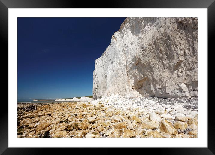 Seven Sisters cliffs near Birling Gap, East Sussex, England, UK Framed Mounted Print by Geraint Tellem ARPS
