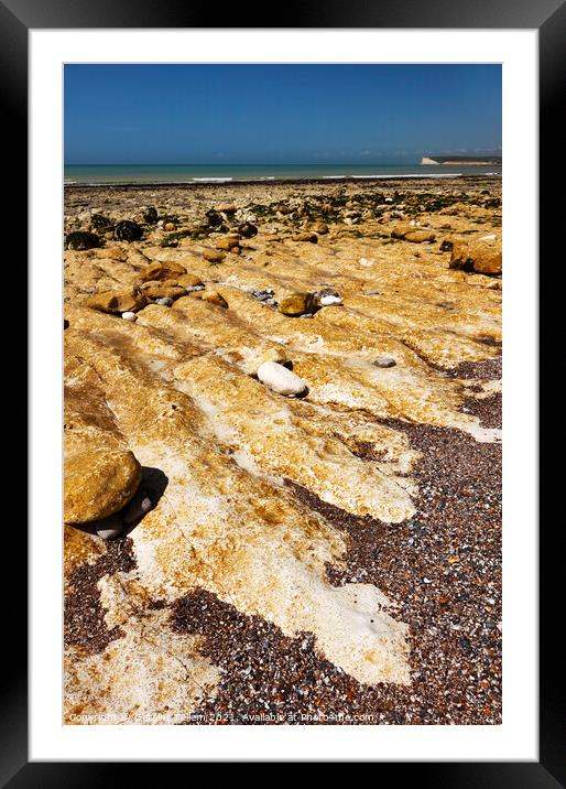 Intertidal zone near Birling Gap, Seven Sisters Country Park, East Sussex, England, UK Framed Mounted Print by Geraint Tellem ARPS