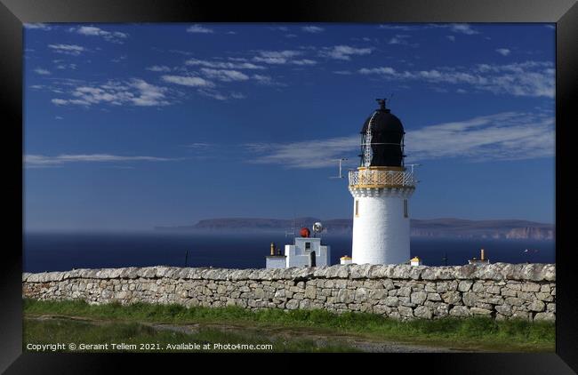 Dunnet Head Lighthouse and Orkney, Caithness, Scotland Framed Print by Geraint Tellem ARPS