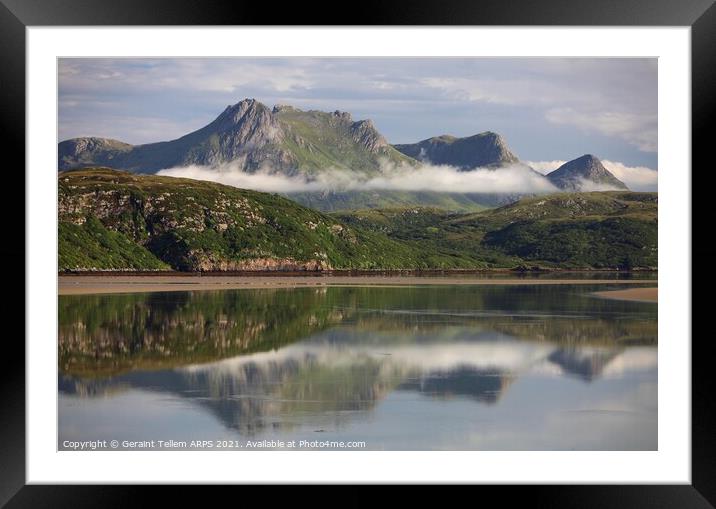 Ben Loyal and Kyle of Tongue, Sutherland, Scotland UK Framed Mounted Print by Geraint Tellem ARPS