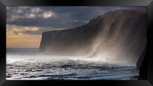 Tennyson Down, Isle of Wight, UK Framed Print by Geraint Tellem ARPS